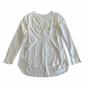 Thakoon Addition - 2000s White Cotton Empire Waist Blouse - SZ 6